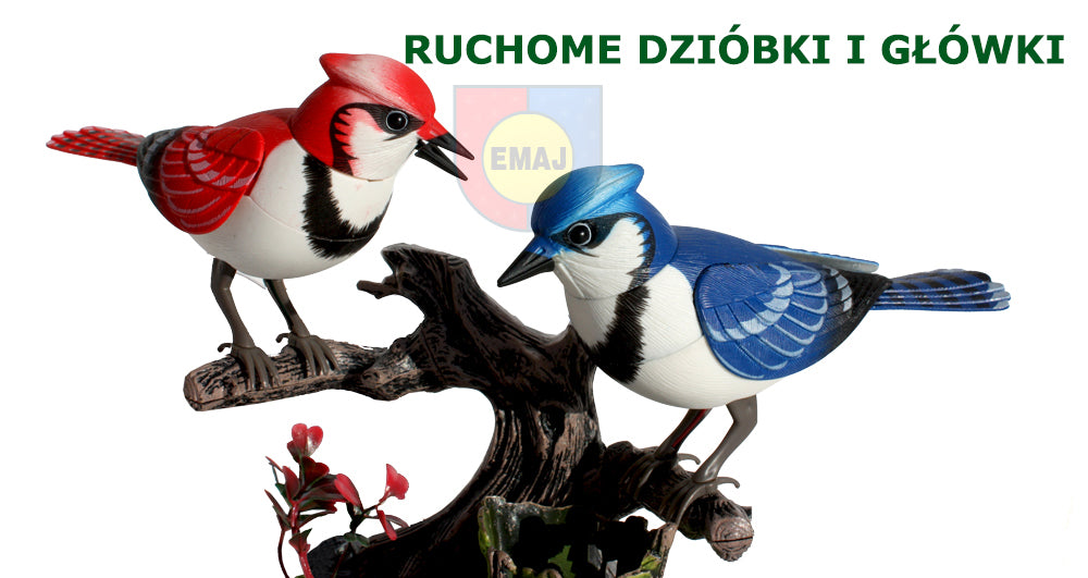 PTASZKI ŚPIEWAJĄCE KOLOROWE REAGUJĄ NA RUCH E0110 EMAJ