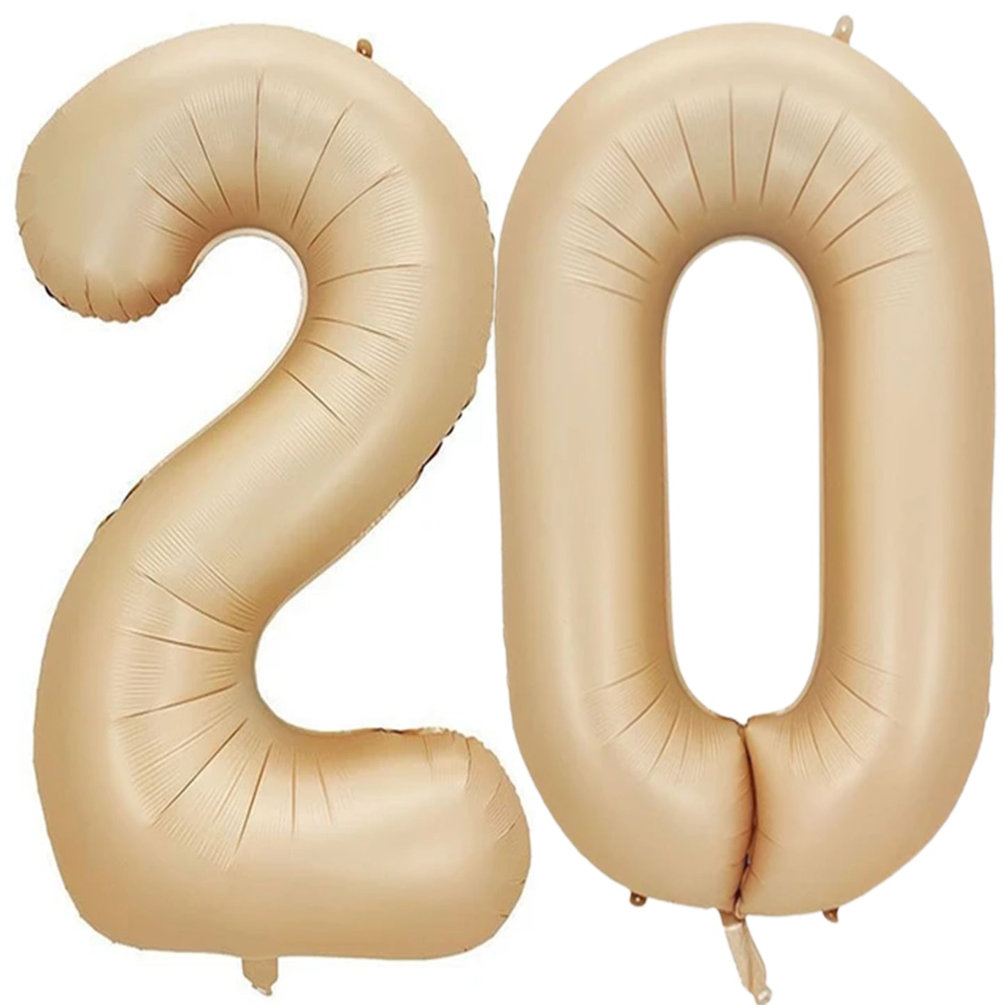 BALONY 20-TKA CYFRY ZESTAW 100CM CIELISTY MAT KREMOWY MAT EMAJ