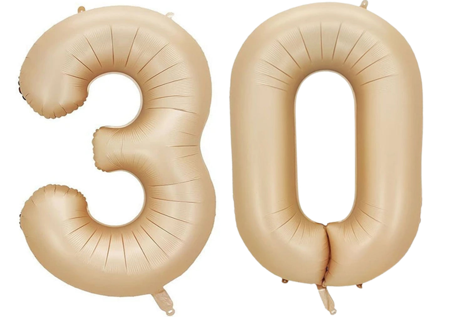 BALONY 30-TKA CYFRY ZESTAW 100CM CIELISTY MAT KREMOWY MAT EMAJ