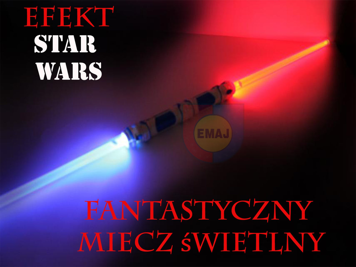 MIECZ ŚWIETLNY PODWÓJNY BATUTA światło 2w1 E2088 EMAJ
