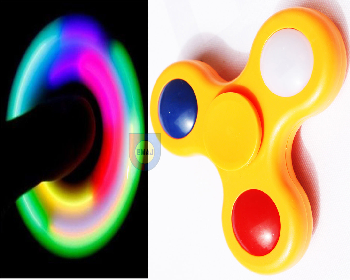 SPINNER ŚWIECĄCY  HAND FIDGET ŚWIECĄCY LED EMAJ