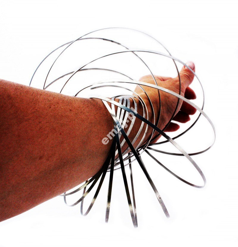 BRANSOLETKA METALOWA SPRĘŻYNKA FLOW RINGS 15CM E0609 EMAJ