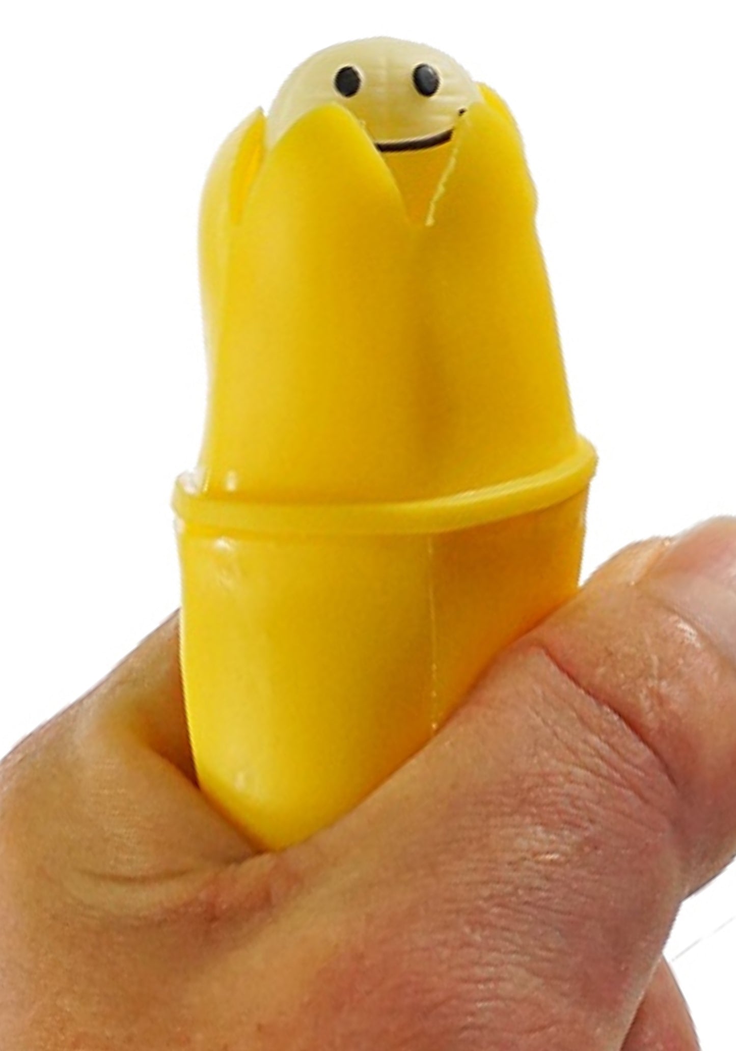 GNIOTEK ANTYSTRESOWY GUMOWY BANAN DO ŚCISKANIA Z WESOŁĄ MINKĄ E0706 EMAJ