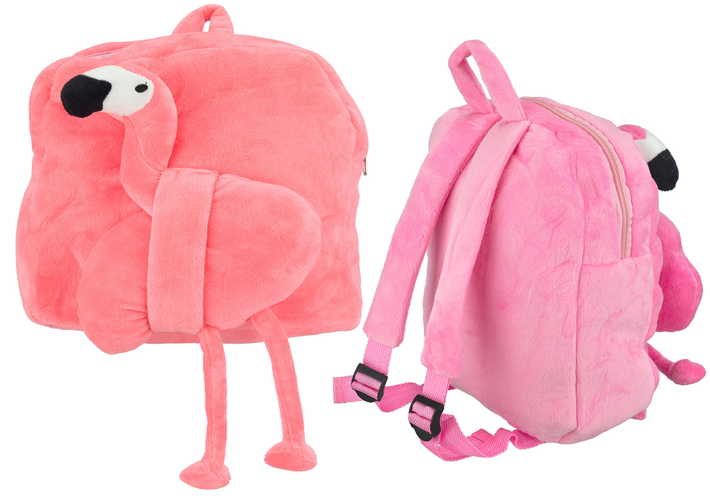 PLECAK WELUROWY FLAMING 3 ODCIENIE RÓŻU PAKOWNY IDEALNY DLA DZIECI 31 CM E0725 EMAJ