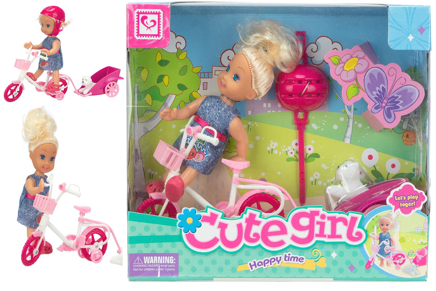 ZESTAW LALECZKA Z ROWEREM PIESKIEM WRAZ PRZYCZEPKĄ DLA PSA E0835 EMAJ