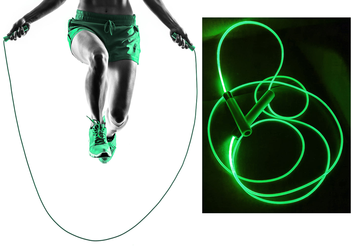 SKAKANKA LIGHT BEAM 280CM FITNESS POŚWIETLANA REGULACJA DŁUGOŚCI E1236 EMAJ