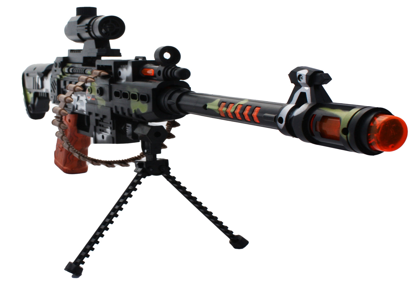 KARABIN BROŃ AUTOMATYCZNA ZABAWKA 61cm LASEROWE ŚWIATŁA DŹWIĘKI E1923 EMAJ