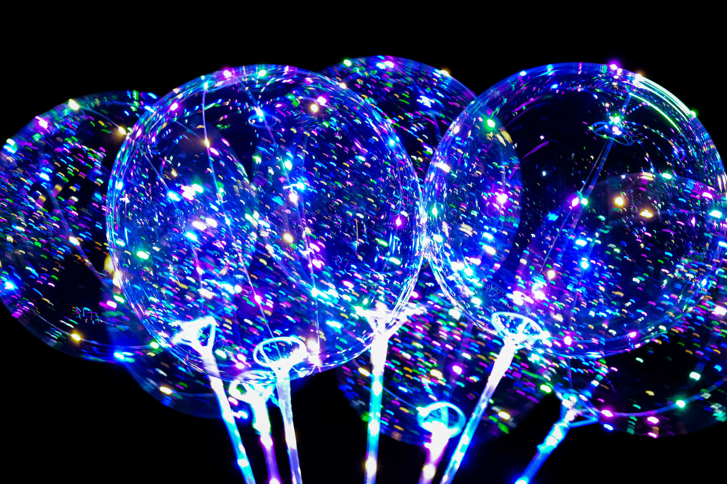 BALON MULTI KOLOR ŚWIECĄCY 50SZT LED BALONY ŚWIECĄCE E1637 5 METRÓW EMAJ