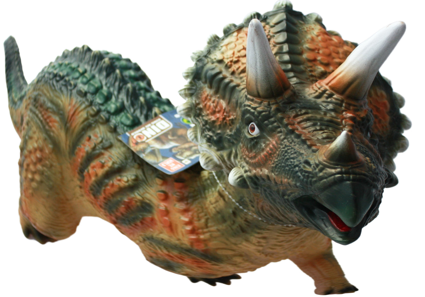 DINOZAUR TRICERATOPS  88CM Z DŻWIĘKIEM GUMA E1272 EMAJ