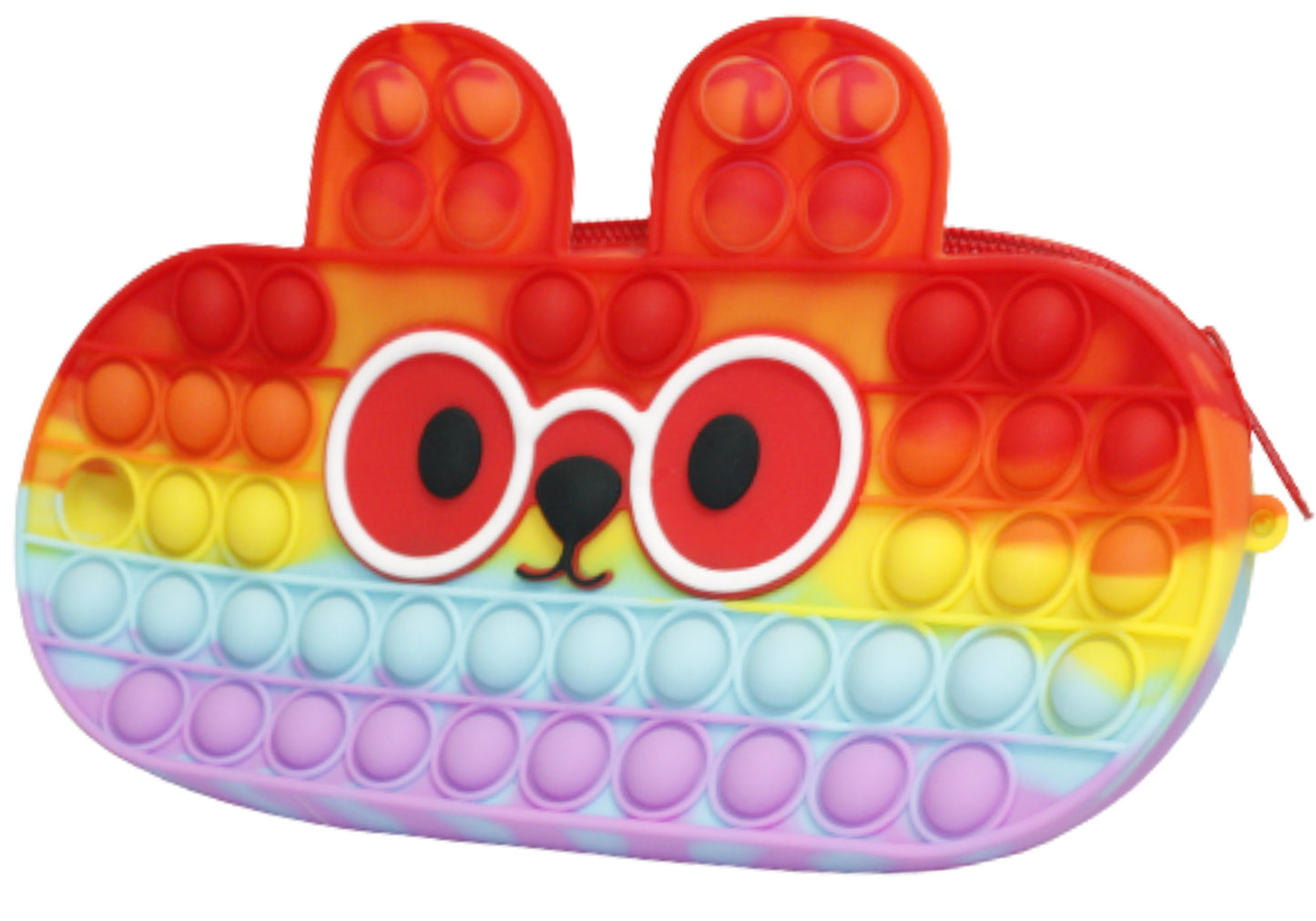 PIÓRNIK POPPIT KRÓLIK ANTYSTRESOWY ZAJĄCZEK KOLOROWY 21CM E1341 EMAJ