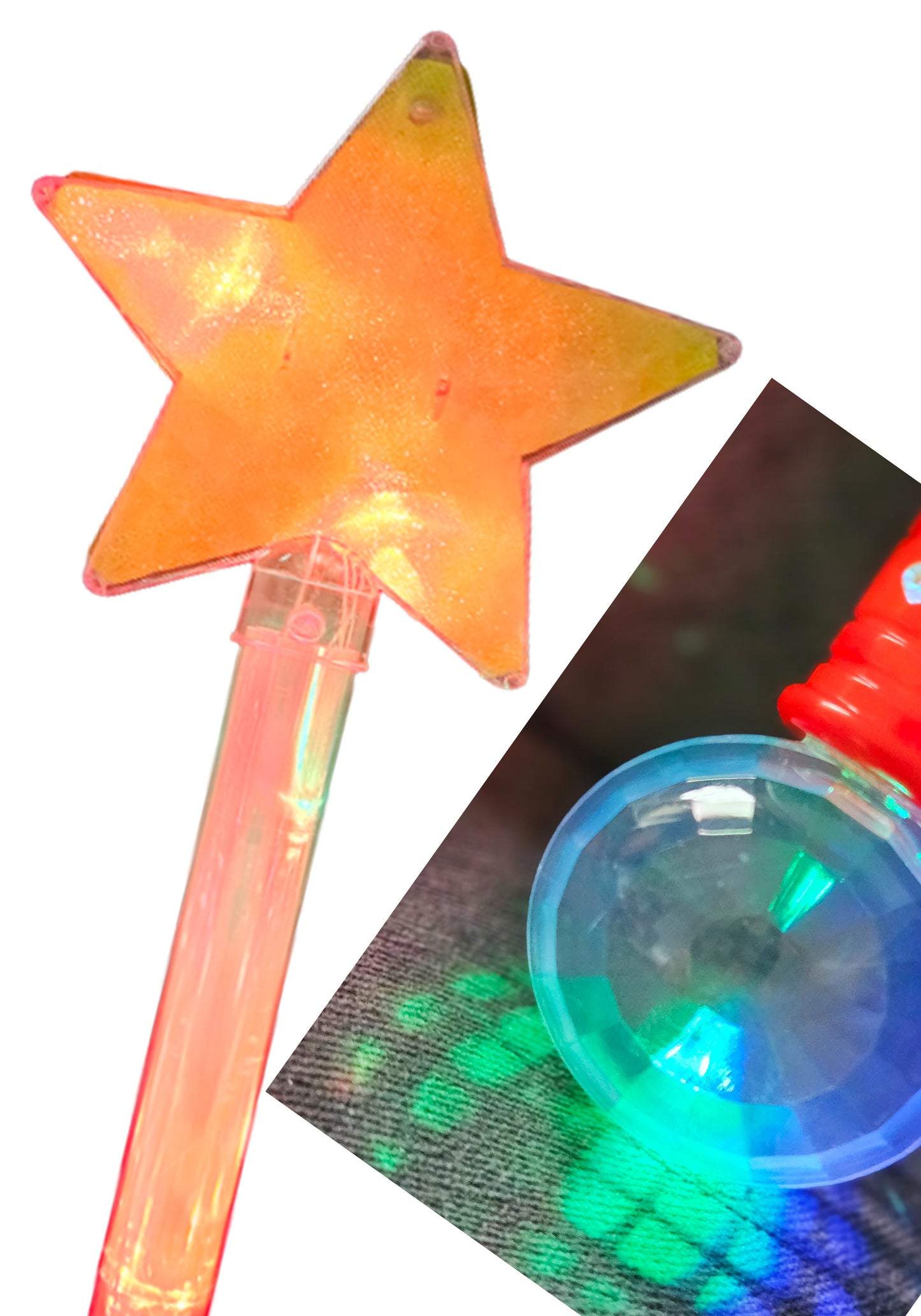 RÓŻDŻKA Z BERŁEM 50CM GWIAZDA PIĘKNY BLASK GWIAZDKI Z KULĄ DISCO ŚWIECĄCE GADŻETY E1506