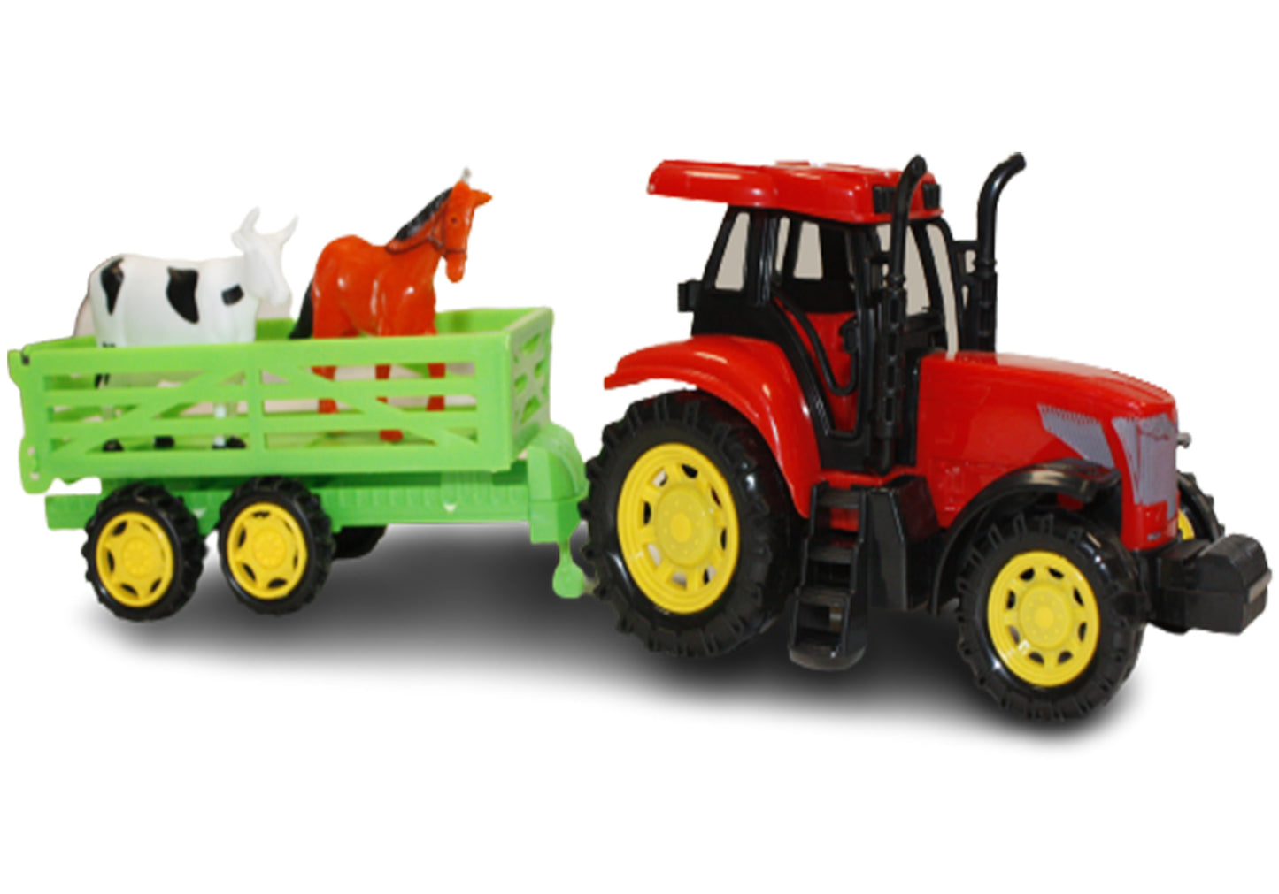 TRAKTOR Z PRZYCZEPĄ I ZIWRZĘTAMI E1438 EMAJ