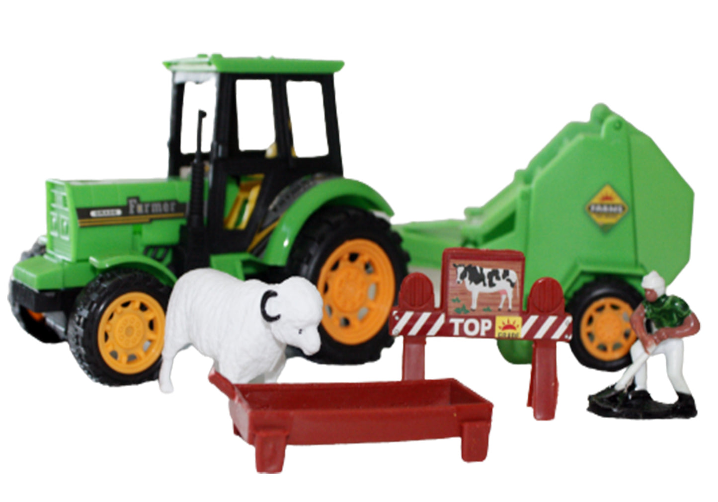 TRAKTOR Z PRZYCZEPĄ ZWIERZĘTA ZNAKI E1441 EMAJ
