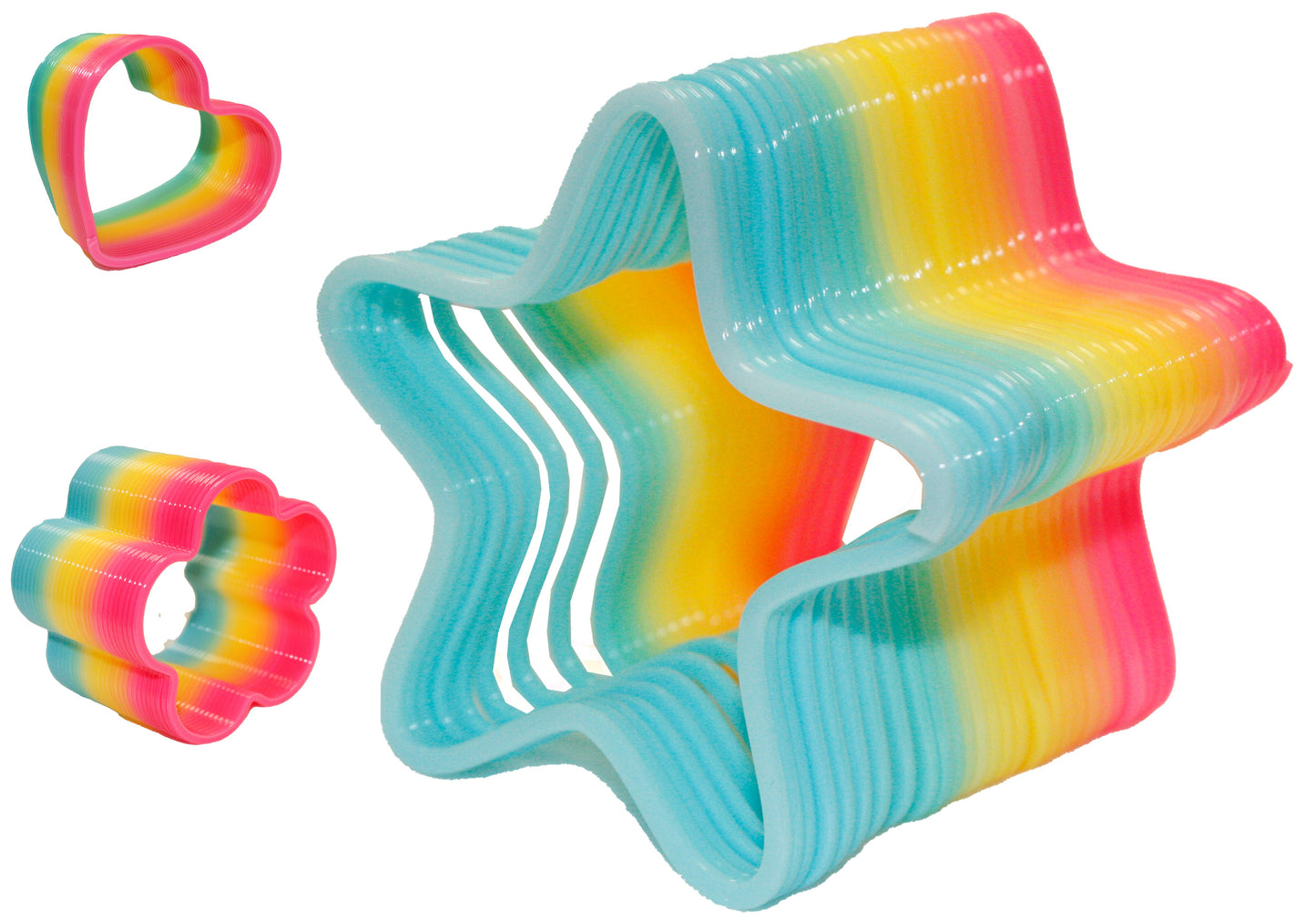 SPRĘŻYNKA TĘCZOWA KSZTAŁTY 8CM MIX WZORÓW E1831 EMAJ