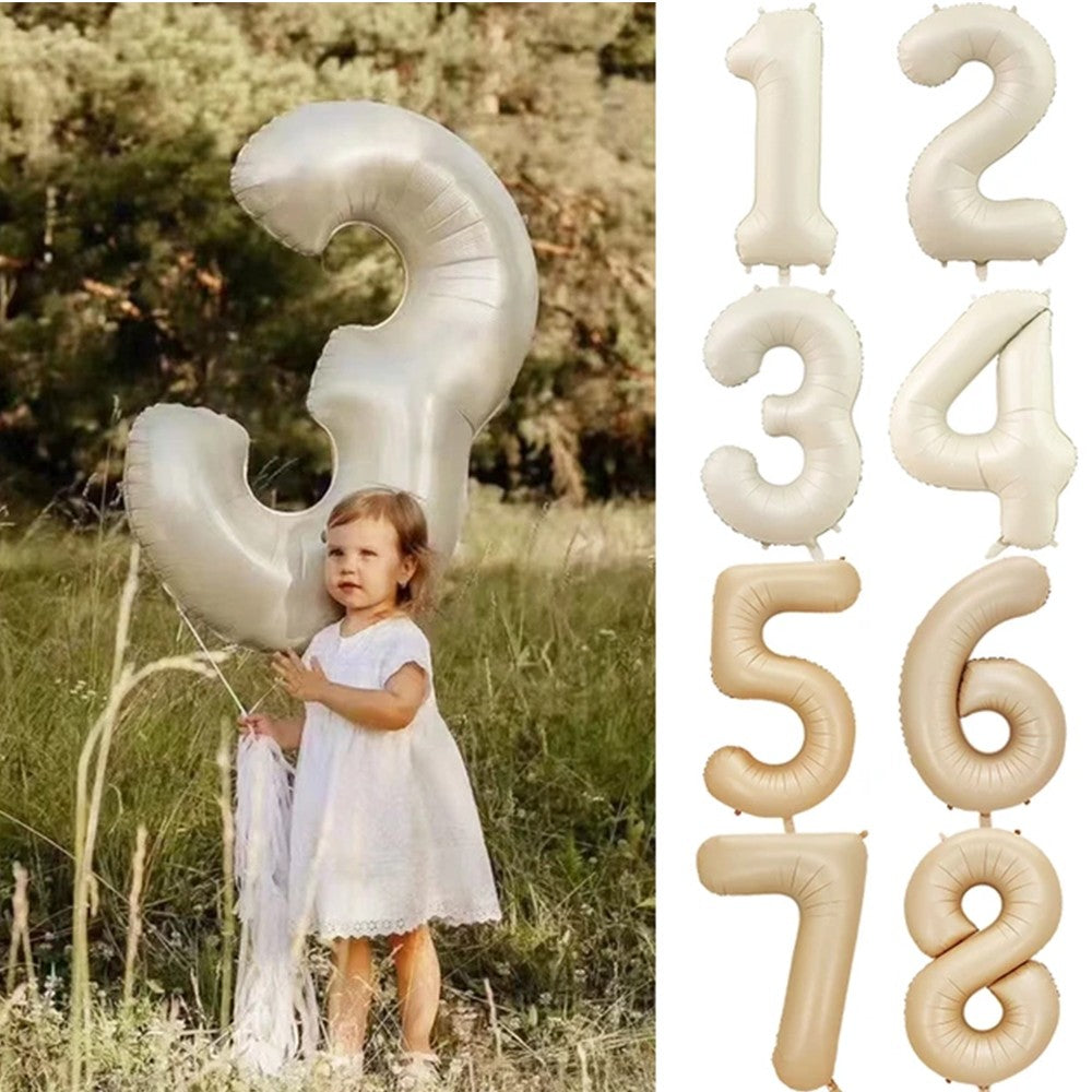 BALON 70CM CYFRA URODZINY CIELISTY MAT E1502 EMAJ