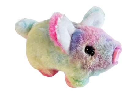 ŚWINKA TĘCZOWA INTERAKTYWNA CHODZI Z DŻWIĘKAMI  PROSIAKA 20CM E2247 EMAJ