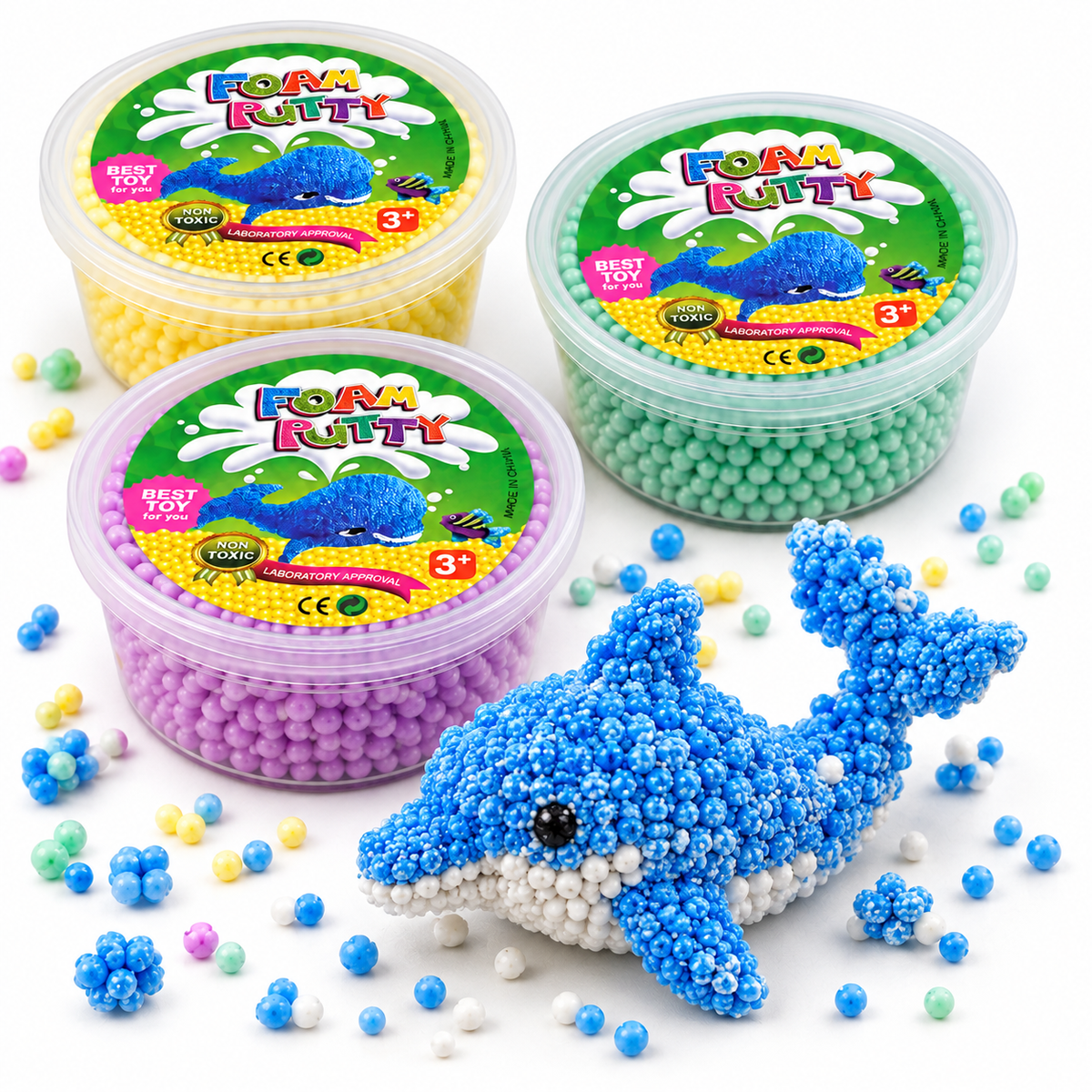 PIANKOLINA KULKOWA FOAM PUTTY MASA PLASTYCZNA SENSORYCZNA 8cm E0357 EMAJ