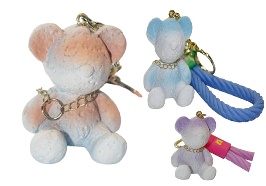 BRELOK MIŚ IMITACJA GIPSOWEJ FIRGURKI 6CM E1886 EMAJ