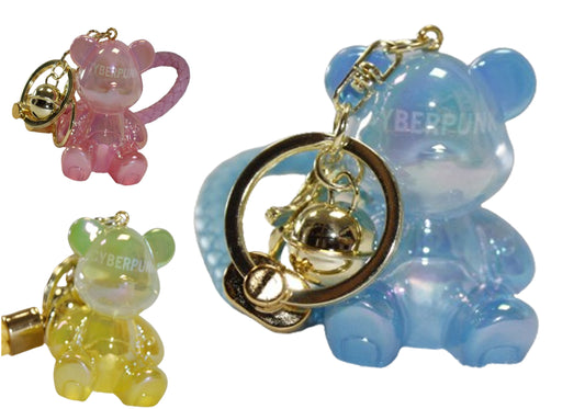 BRELOK MIŚ IMITACJA SZKŁA POŁYSK ZŁOTE ZAPIĘCIA PLECIONY UCHWYT E1965