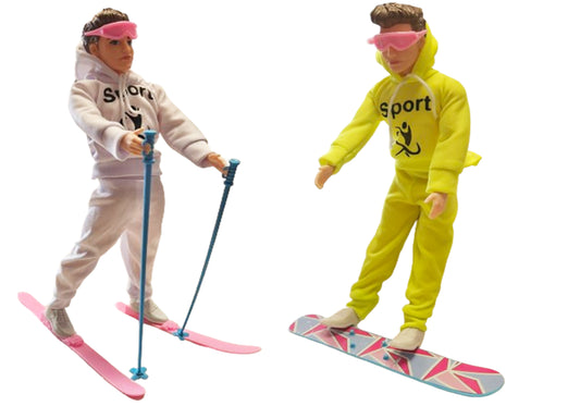 LALKA C MODEL CHŁOPAK NARCIARZ SNOWBOARDZISTA 30CM E1979   EMAJ