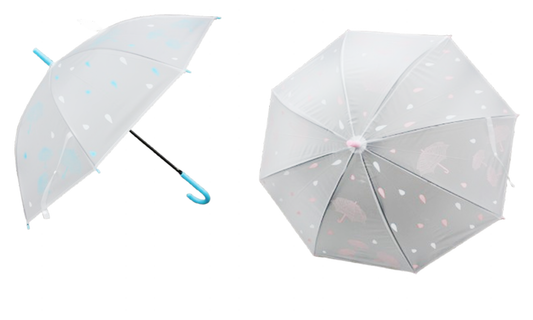 PARASOL PRZEZROCZYSTY KROPLE DESZCZU ŚR90CM E2026 EMAJ
