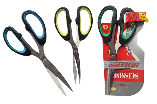 NOŻYCZKI BIUROWE OSTRE 19CM RÓŻNE KOLORY E2264 EMAJ