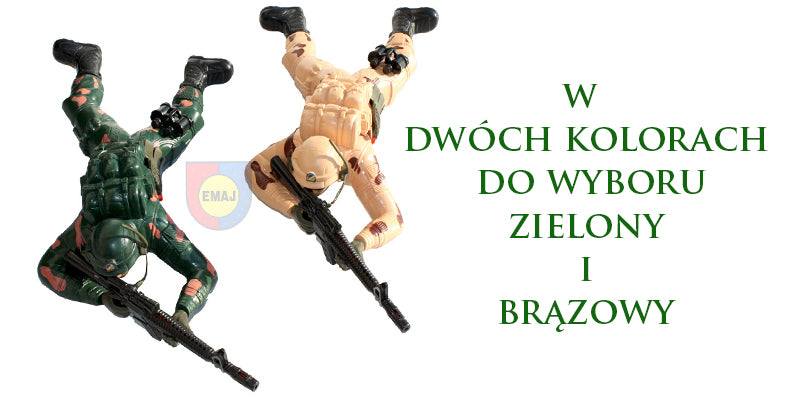 ŻÓŁNIERZ CZOŁGA SIĘ WYDAJE WOJSKOWE OKRZYKI KARABIN AMUNICJA E0116 EMAJ