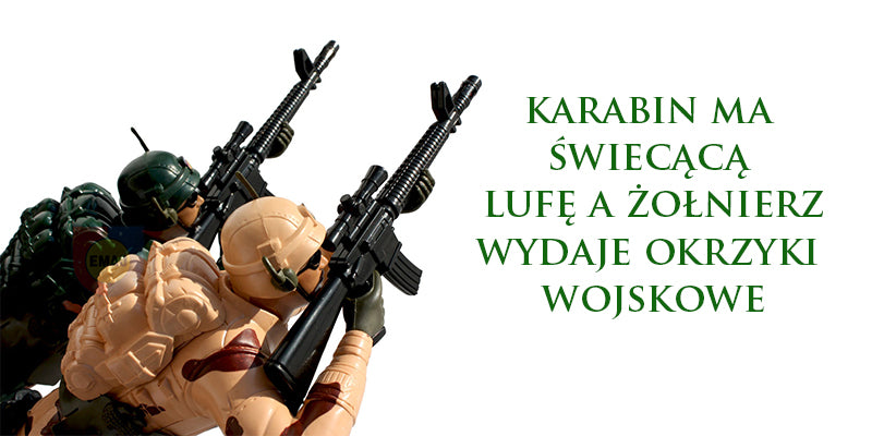 ŻÓŁNIERZ CZOŁGA SIĘ WYDAJE WOJSKOWE OKRZYKI KARABIN AMUNICJA E0116 EMAJ