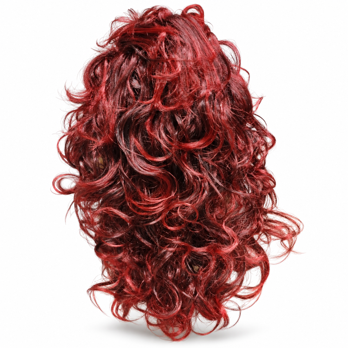PERUKA MACHOŃ LOKI KRĘCONE WŁOSY BORDO PERUKI 60CM E0126-17 EMAJ
