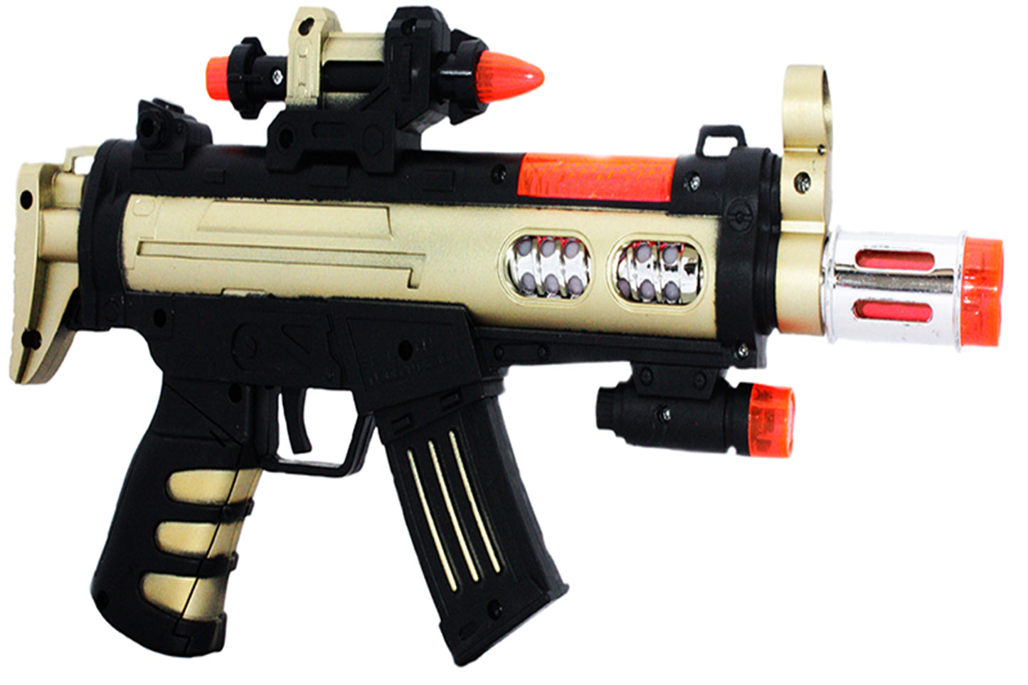 KARABIN PODŚWIETLANY PISTOLET  LASER 33cm DŹWIĘK E0429 EMAJ