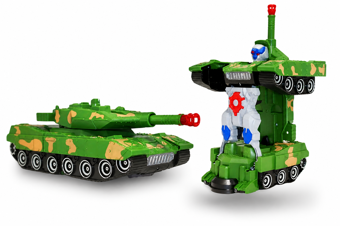 CZOŁG INTERAKTYWNY 2w1 ROBOT EFEKTY ŚWIETLNE I DŹWIĘKOWE E1163 E2006 EMAJ