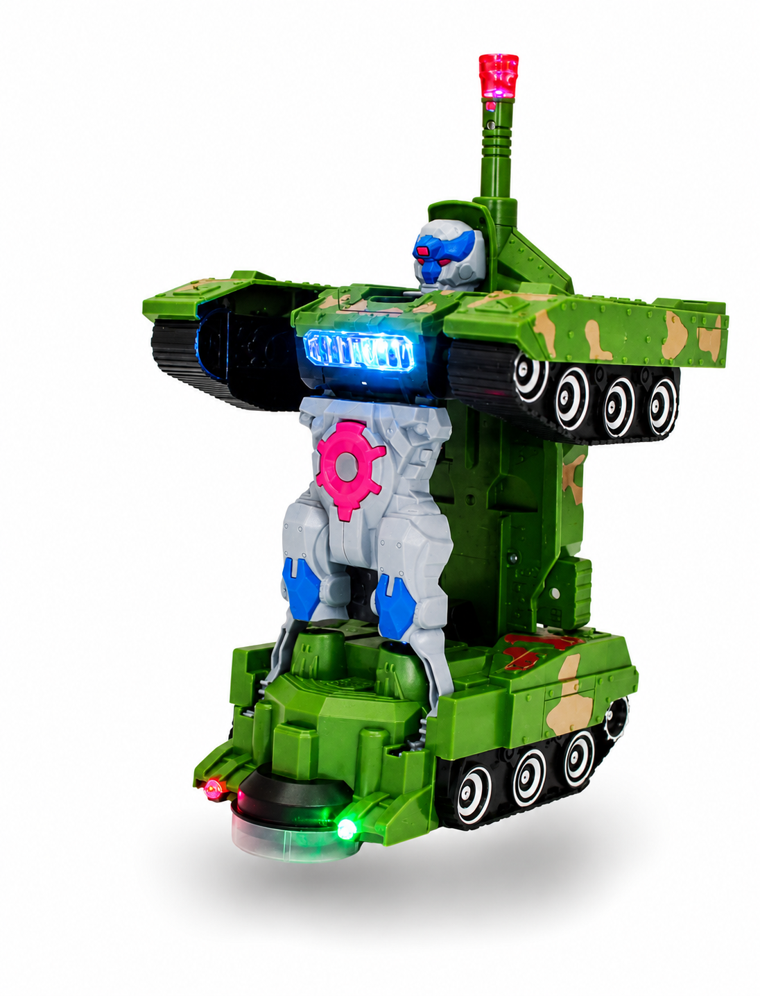 CZOŁG INTERAKTYWNY 2w1 ROBOT EFEKTY ŚWIETLNE I DŹWIĘKOWE E1163 E2006 EMAJ