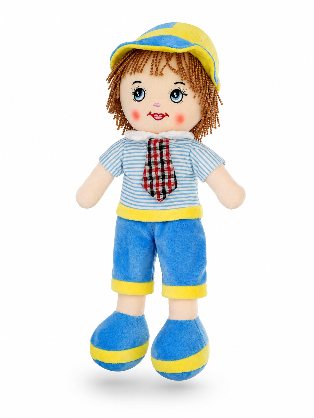 DUŻA LALKA SZMACIANA W KRAWACIE W STYLU RETRO SZMACIANKA 46CM E2254 EMAJ