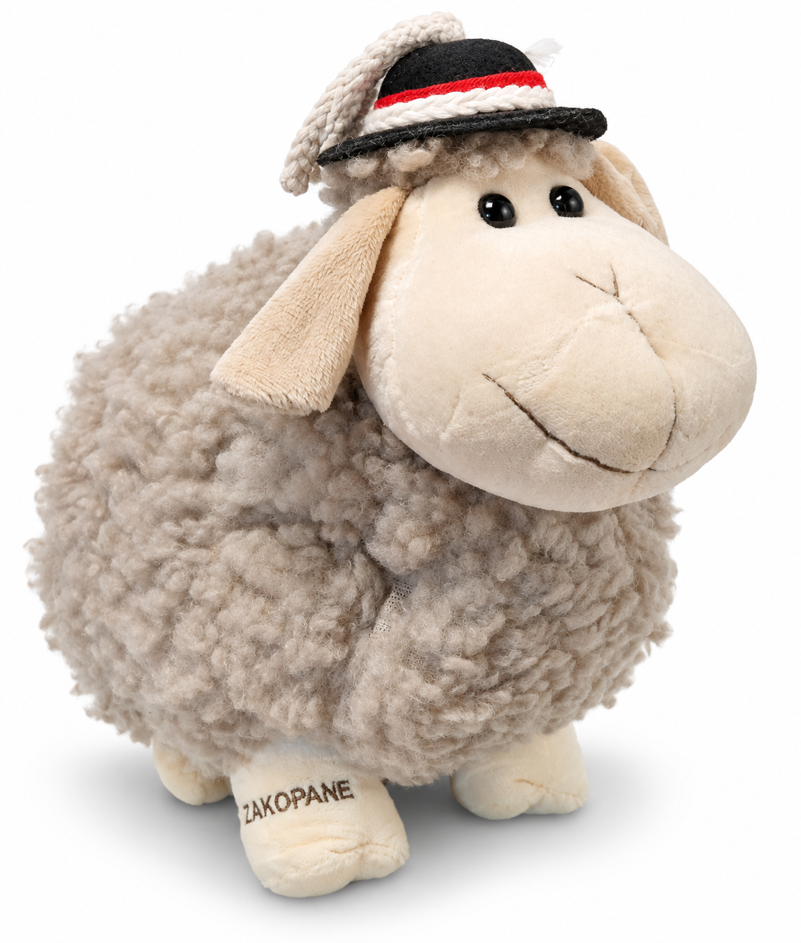 MASKOTKA OWCA KULKA Z NAPISEM ZAKOPANE OWIECZKA W GÓRALSKIM KAPEUSZU 20CM E2672-K EMAJ