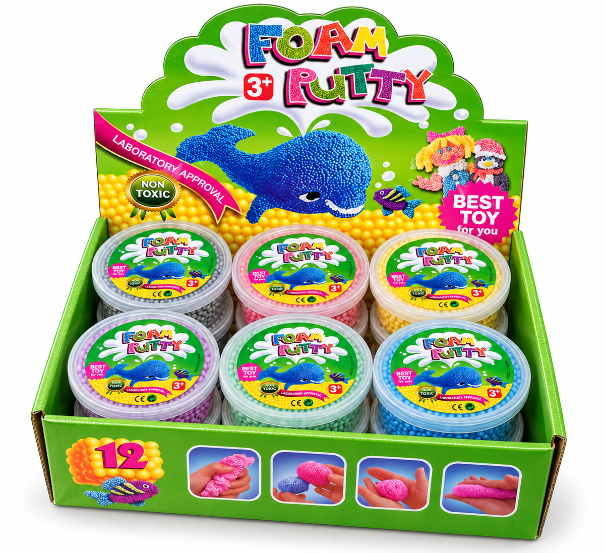 PIANKOLINA KULKOWA FOAM PUTTY MASA PLASTYCZNA SENSORYCZNA 8cm E0357 EMAJ
