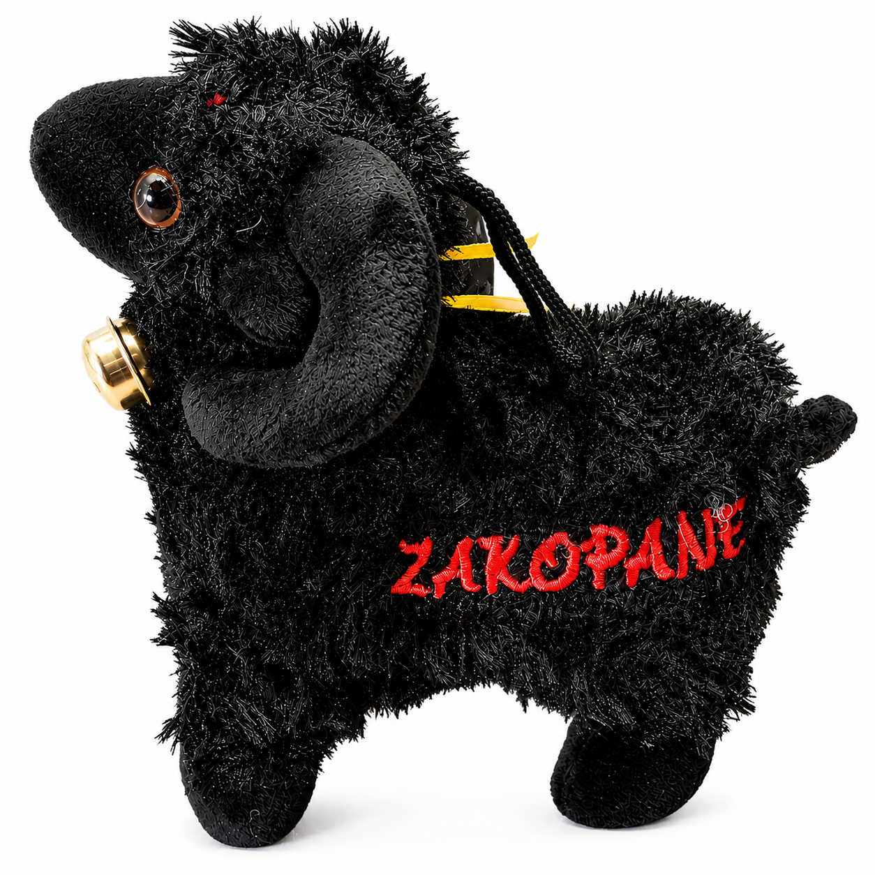 MASKOTKA CZARNA OWIECZKA BECZĄCA Z NAPISEM ZAKOPANE 17CM OWCA E2790 EMAJ