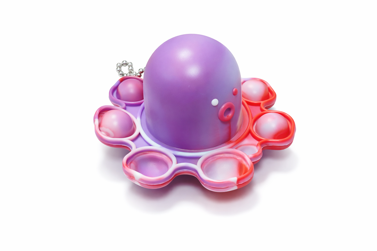 BRELOK ANTYSTRESOWY POP IT OŚMIORNICA 9cm SENSORYCZNY BRELOCZEK E1211 EMAJ