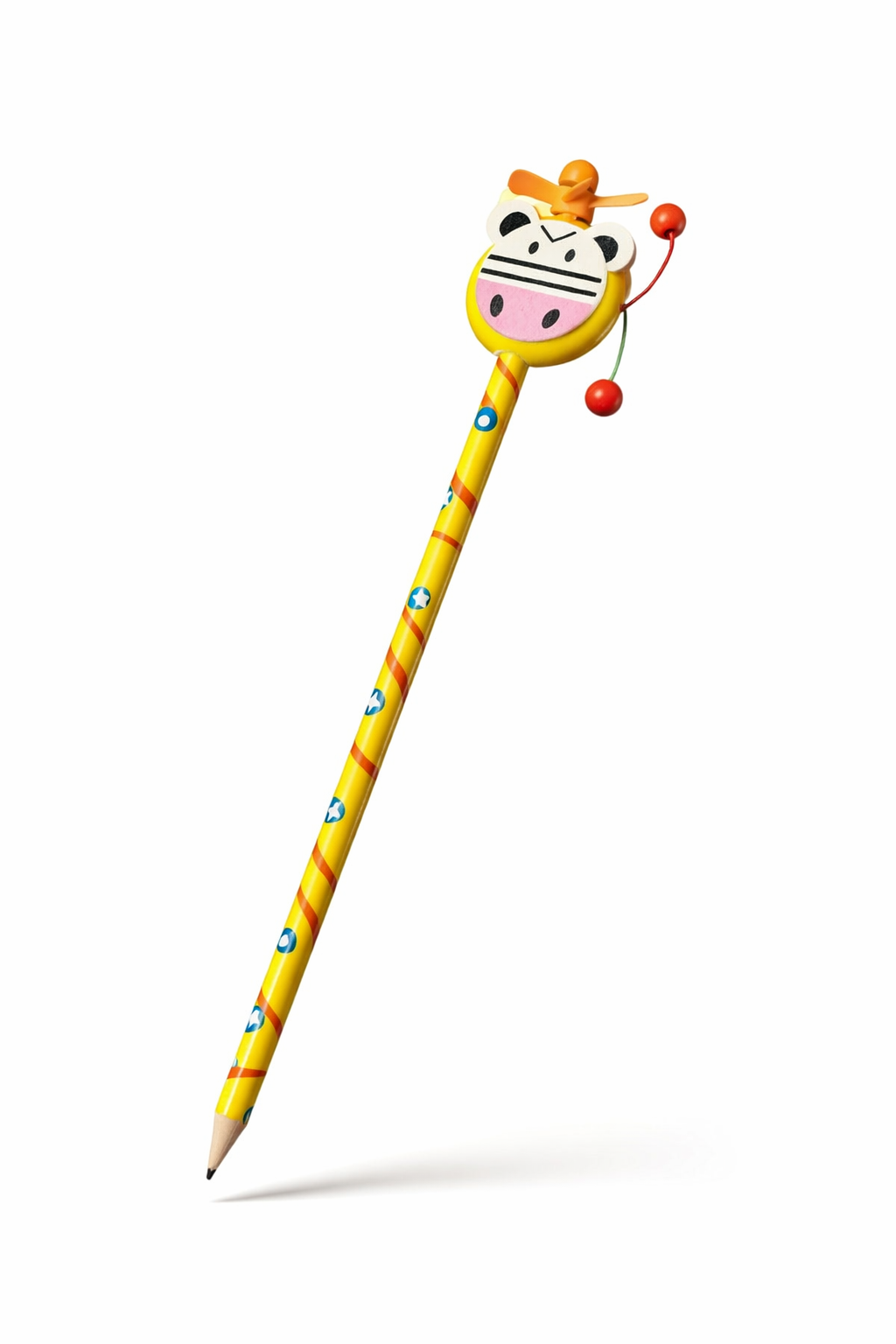 OŁÓWEK DREWNIANY SENSORYCZNY 22CM WIATRACZEK KORALIK RÓŻNE WZORY E2202 EMAJ