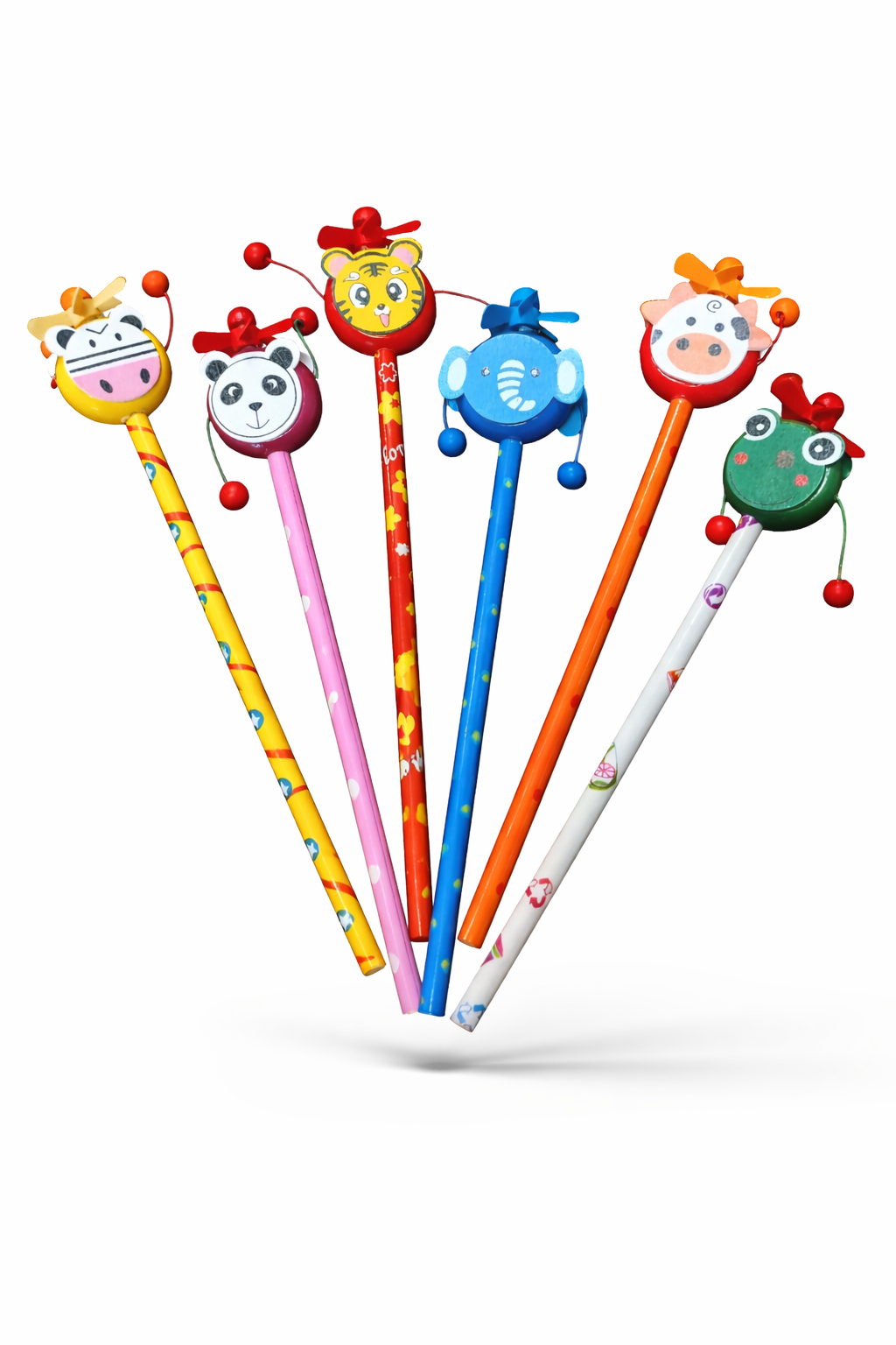 OŁÓWEK DREWNIANY SENSORYCZNY 22CM WIATRACZEK KORALIK RÓŻNE WZORY E2202 EMAJ