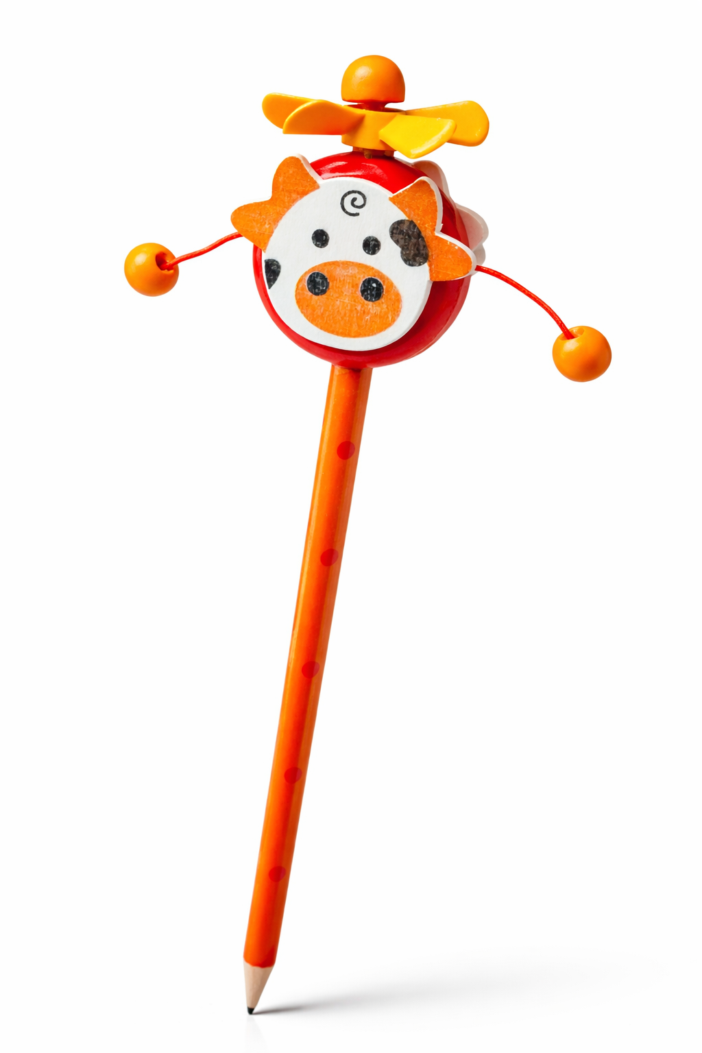 OŁÓWEK DREWNIANY SENSORYCZNY 22CM WIATRACZEK KORALIK RÓŻNE WZORY E2202 EMAJ