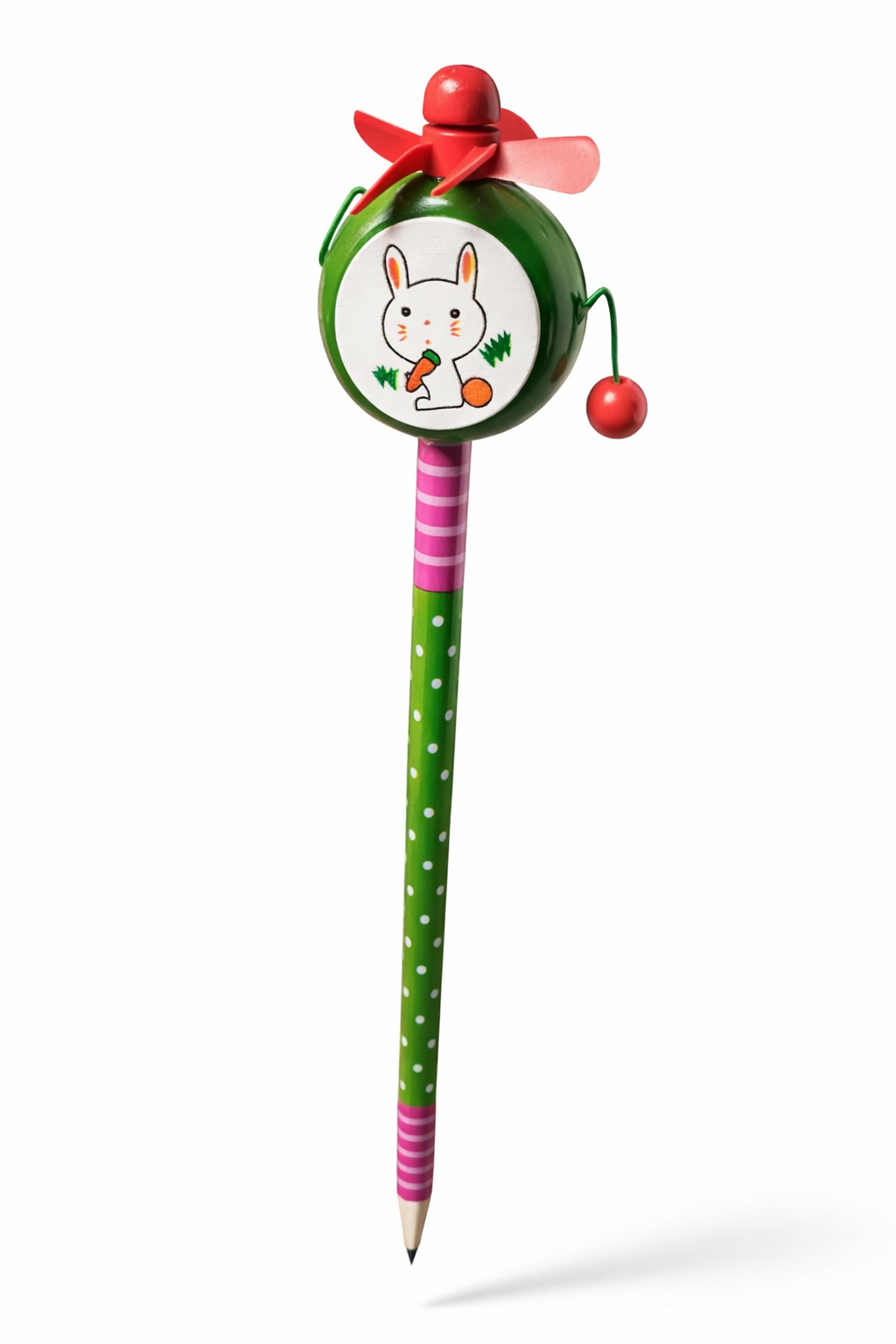 OŁÓWEK DREWNIANY SENSORYCZNY 22CM WIATRACZEK KORALIK RÓŻNE WZORY E2202 EMAJ