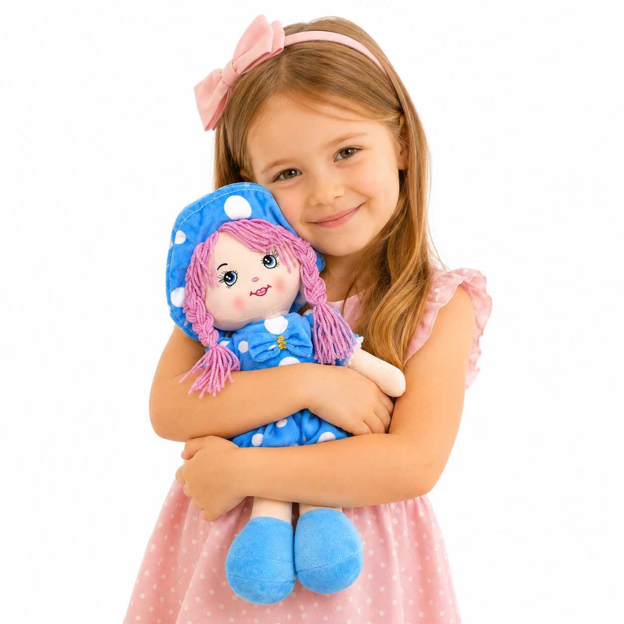 LALKA SZMACIANA ZOSIA LUB HANIA WELUROWA PRZYTULANKA 42CM E2252 EMAJ