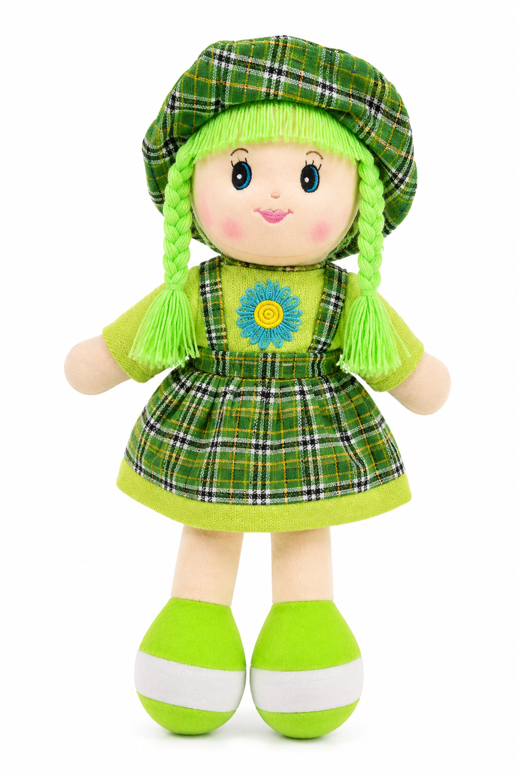 LALKA SZMACIANA EMILKA SUKIENKA KRATKA 39CM MASKOTKA PRZYTULANKA E2259 EMAJ