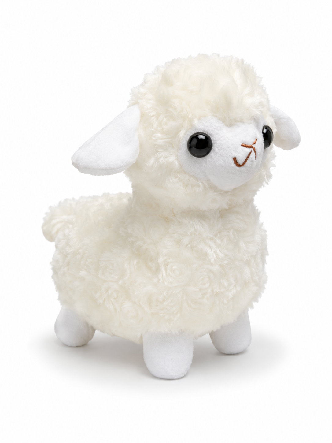 MASKOTKA ALPAKA KREMOWA OWCA PLUSZOWA PRZYTULANKA LAMA 24CM E2219 EMAJ