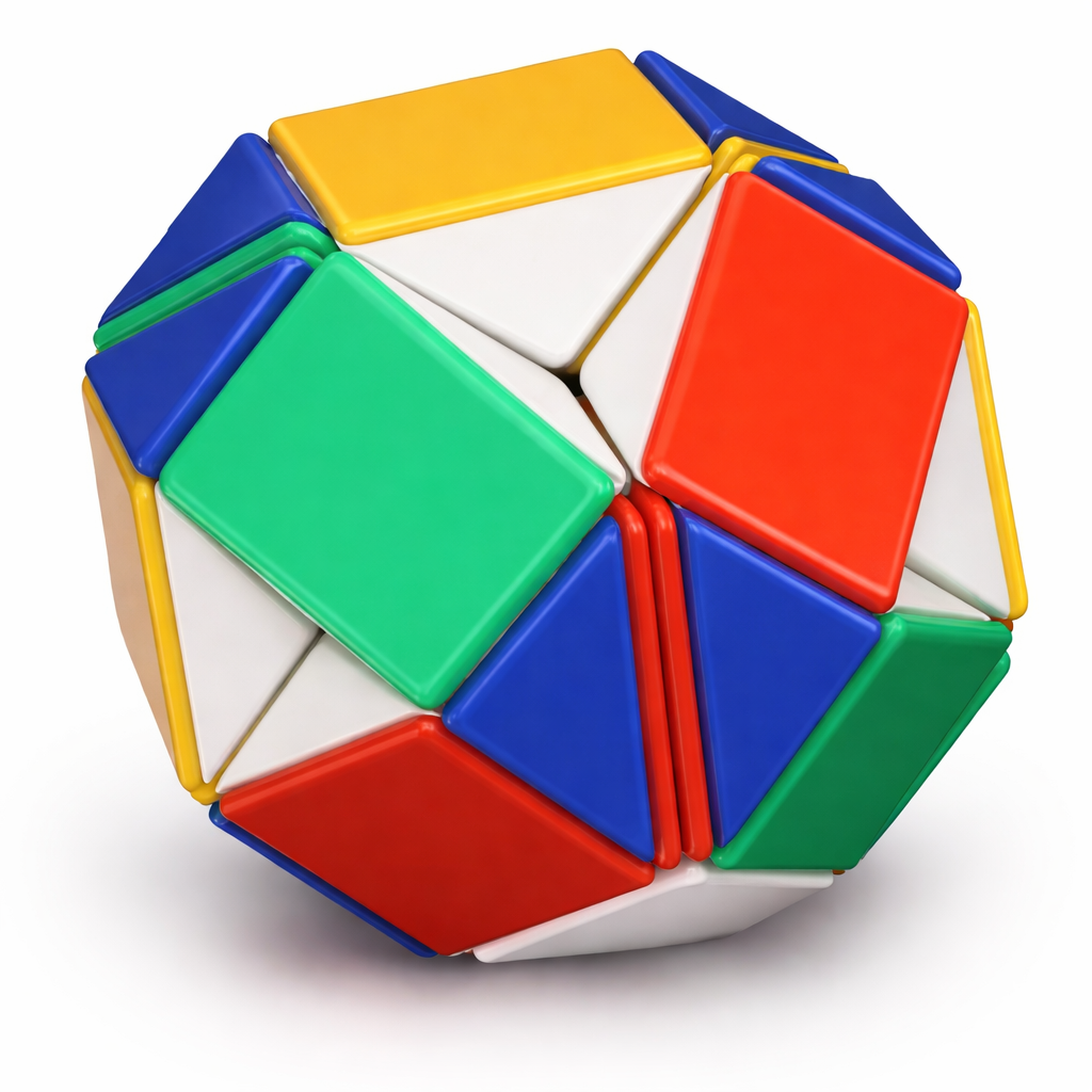 UKŁADANKA SNAKE CUBE MAGICZNY WĄŻ 3D LOGICZNA KOSTKA ANTYSTRESOWA E0127 EMAJ