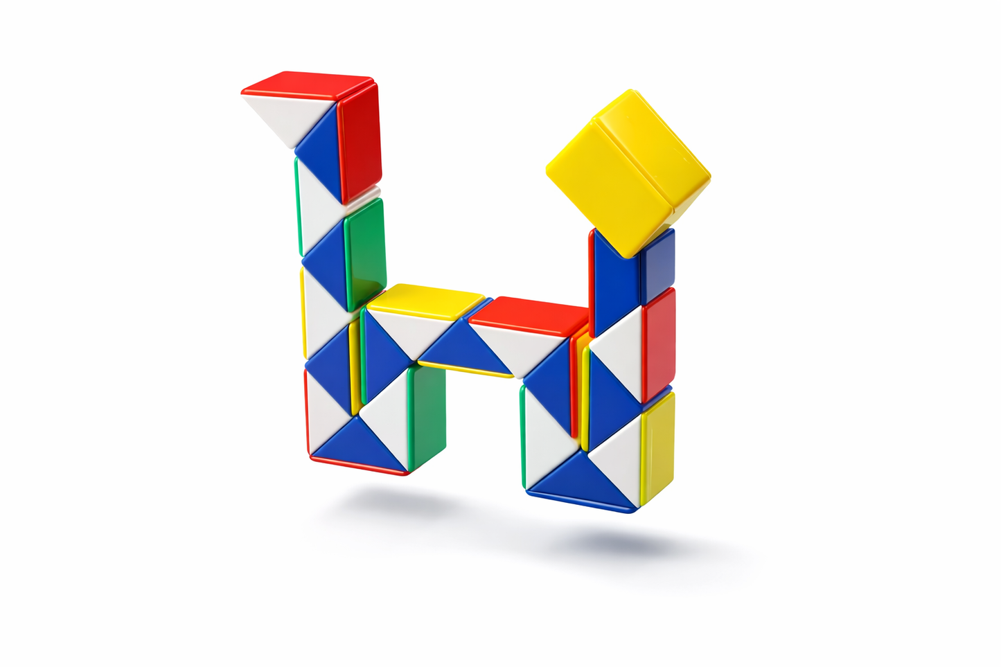 UKŁADANKA SNAKE CUBE MAGICZNY WĄŻ 3D LOGICZNA KOSTKA ANTYSTRESOWA E0127 EMAJ