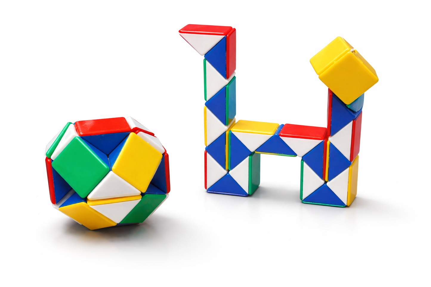 UKŁADANKA SNAKE CUBE MAGICZNY WĄŻ 3D LOGICZNA KOSTKA ANTYSTRESOWA E0127 EMAJ