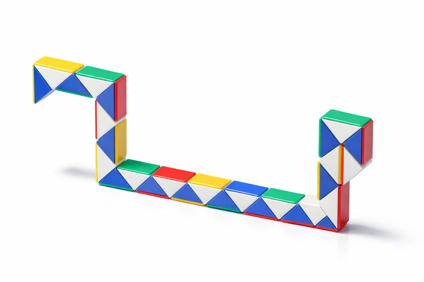 UKŁADANKA SNAKE CUBE MAGICZNY WĄŻ 3D LOGICZNA KOSTKA ANTYSTRESOWA E0127 EMAJ