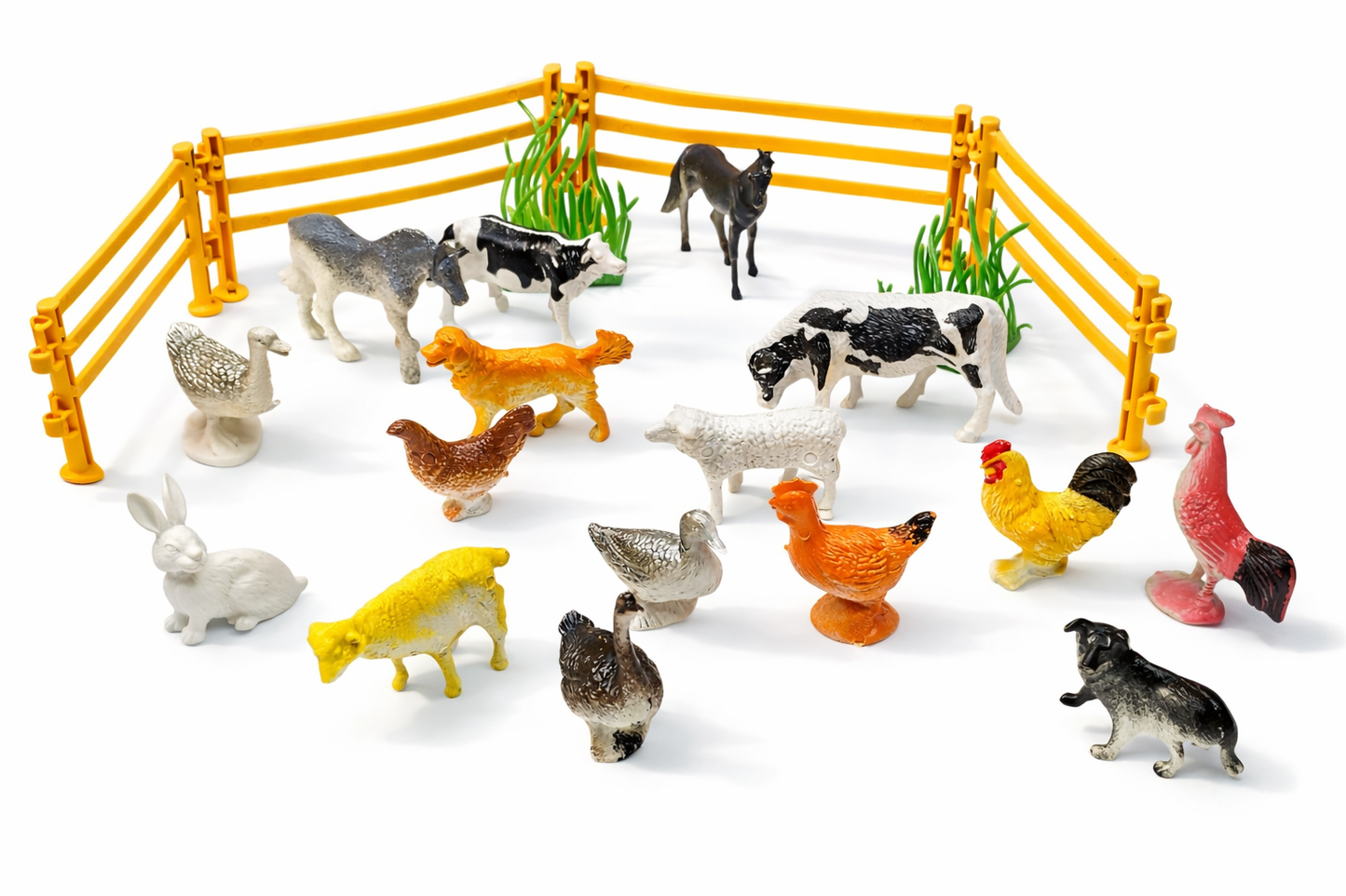 MINI FARMA -ZESTAW FIURKI ZWIERZĄTEK + OGRODZENIE E1459 EMAJ