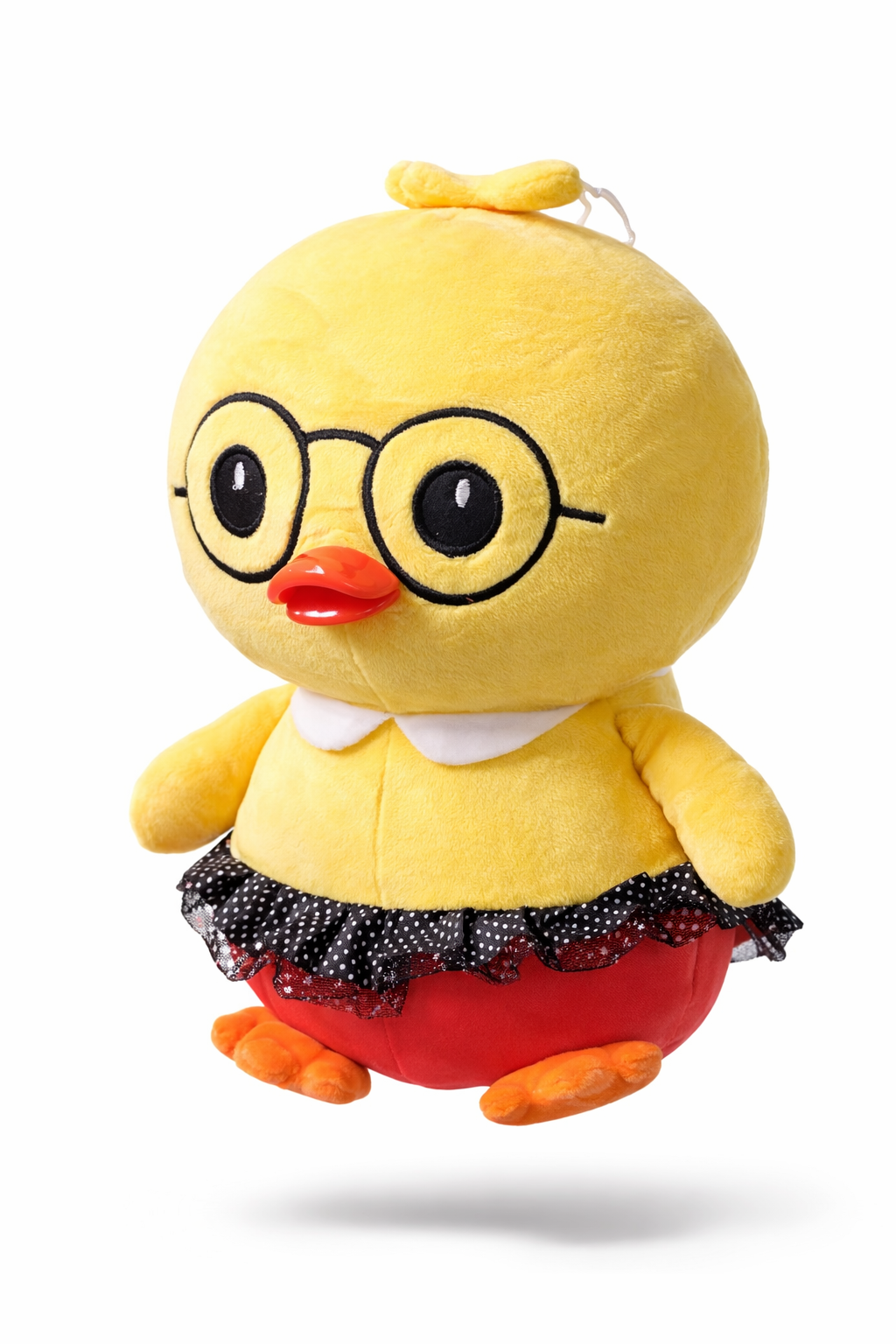 MASKOTKA KURCZAK KACZKA W OKULARACH PLUSZOWA PRZYTULANKA 33CM E2637 EMAJ
